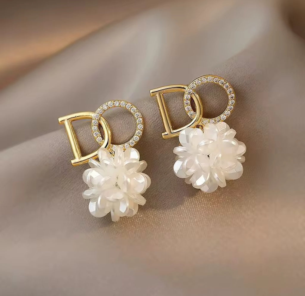 Luxe Pearl Bloom Designer Earrings