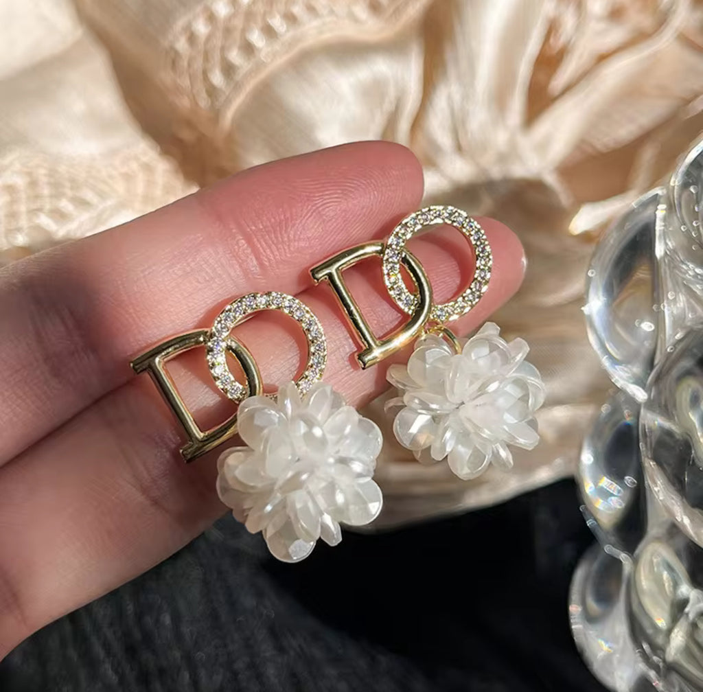 Luxe Pearl Bloom Designer Earrings